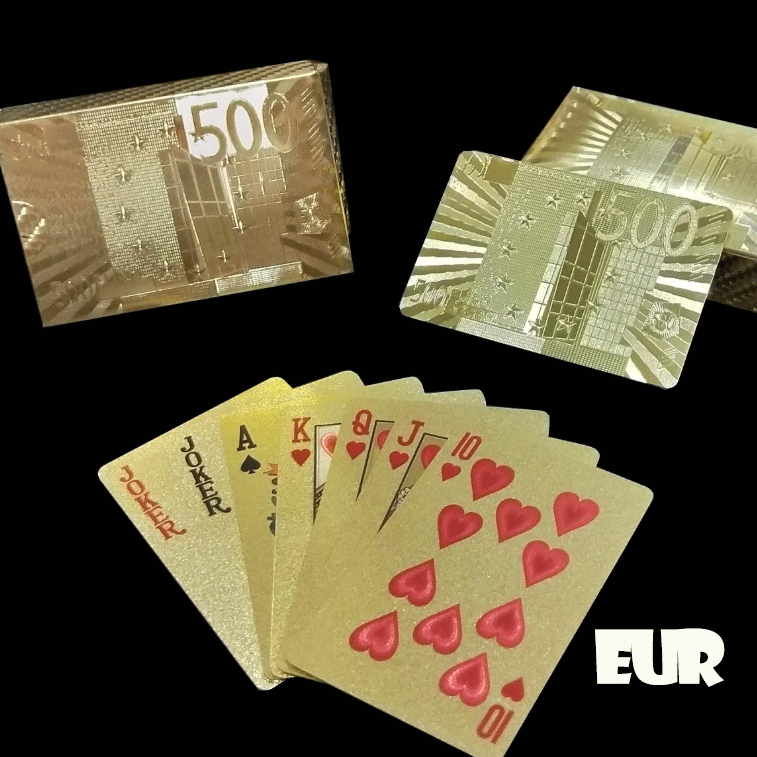 24k Gold Foil Playing Poker