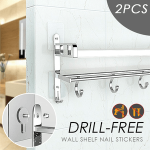 Drill-free Adhesive Wall Shelf Nails (2PCS)