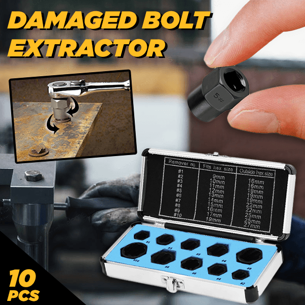 Universal Damaged Bolt Extractors (Set of 10)